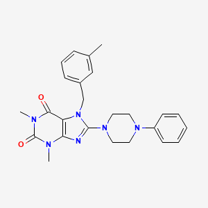 1,3-dimethyl-7-(3-methylbenzyl)-8-(4-phenylpiperazin-1-yl)-1H-purine-2,6(3H,7H)-dione