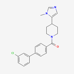[4-(3-Chlorophenyl)phenyl]-[4-(3-methylimidazol-4-yl)piperidin-1-yl]methanone