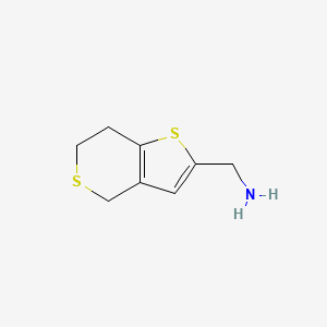 molecular formula C8H11NS2 B3008231 4H,6H,7H-thieno[3,2-c]thiopyran-2-ylmethanamine CAS No. 933696-87-8