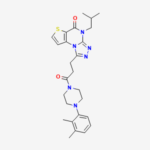 1-(3-(4-(2,3-dimethylphenyl)piperazin-1-yl)-3-oxopropyl)-4-isobutylthieno[2,3-e][1,2,4]triazolo[4,3-a]pyrimidin-5(4H)-one