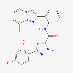 3-(2,4-difluorophenyl)-1-methyl-N-(2-(8-methylimidazo[1,2-a]pyridin-2-yl)phenyl)-1H-pyrazole-5-carboxamide
