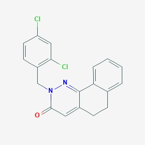 molecular formula C19H14Cl2N2O B3008239 2-(2,4-dichlorobenzyl)-5,6-dihydrobenzo[h]cinnolin-3(2H)-one CAS No. 478042-22-7