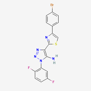 4-(4-(4-bromophenyl)thiazol-2-yl)-1-(2,5-difluorophenyl)-1H-1,2,3-triazol-5-amine