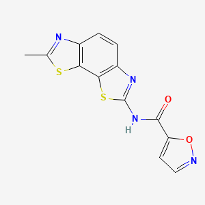 molecular formula C13H8N4O2S2 B3008248 N-(7-methyl-[1,3]thiazolo[4,5-g][1,3]benzothiazol-2-yl)-1,2-oxazole-5-carboxamide CAS No. 941957-26-2