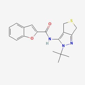 molecular formula C18H19N3O2S B3008468 N-(2-tert-butyl-4,6-dihydrothieno[3,4-c]pyrazol-3-yl)-1-benzofuran-2-carboxamide CAS No. 893929-00-5