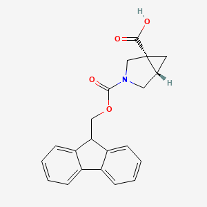 molecular formula C21H19NO4 B3008491 rac-(1R,5S)-3-{[(9H-fluoren-9-yl)methoxy]carbonyl}-3-azabicyclo[3.1.0]hexane-1-carboxylic acid CAS No. 2138240-30-7