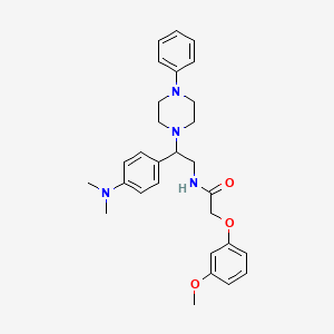 molecular formula C29H36N4O3 B3008539 N-(2-(4-(dimethylamino)phenyl)-2-(4-phenylpiperazin-1-yl)ethyl)-2-(3-methoxyphenoxy)acetamide CAS No. 946243-45-4