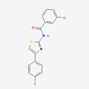 molecular formula C16H10BrFN2OS B3008553 3-bromo-N-[4-(4-fluorophenyl)-1,3-thiazol-2-yl]benzamide CAS No. 313528-88-0