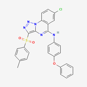 B3008558 7-chloro-N-(4-phenoxyphenyl)-3-tosyl-[1,2,3]triazolo[1,5-a]quinazolin-5-amine CAS No. 893788-67-5