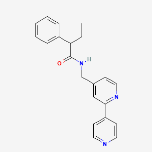 molecular formula C21H21N3O B3008571 N-([2,4'-bipyridin]-4-ylmethyl)-2-phenylbutanamide CAS No. 2034578-35-1
