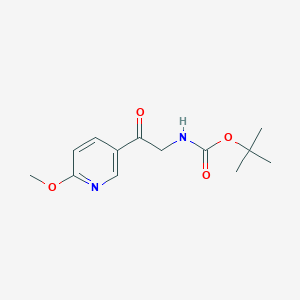 molecular formula C13H18N2O4 B3008608 Tert-butyl N-[2-(6-methoxypyridin-3-yl)-2-oxoethyl]carbamate CAS No. 2008491-78-7