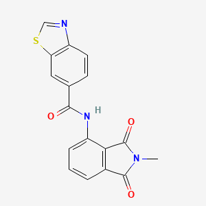 molecular formula C17H11N3O3S B3008613 N-(2-methyl-1,3-dioxoisoindolin-4-yl)benzo[d]thiazole-6-carboxamide CAS No. 683232-69-1