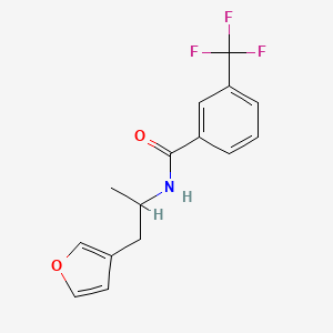 molecular formula C15H14F3NO2 B3008637 N-[1-(furan-3-yl)propan-2-yl]-3-(trifluoromethyl)benzamide CAS No. 1798542-88-7