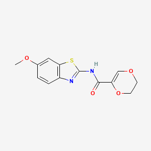 N-(6-methoxybenzo[d]thiazol-2-yl)-5,6-dihydro-1,4-dioxine-2-carboxamide
