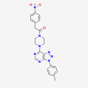 2-(4-nitrophenyl)-1-(4-(3-(p-tolyl)-3H-[1,2,3]triazolo[4,5-d]pyrimidin-7-yl)piperazin-1-yl)ethanone