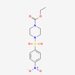 molecular formula C13H17N3O6S B3008675 Ethyl 4-(4-nitrophenyl)sulfonylpiperazine-1-carboxylate CAS No. 64268-92-4