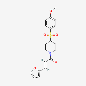 (E)-3-(furan-2-yl)-1-(4-((4-methoxyphenyl)sulfonyl)piperidin-1-yl)prop-2-en-1-one