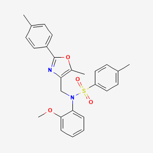 N-(2-chlorobenzyl)-2-{1-[(3-ethyl-2-oxo-2,3-dihydro-1,3-benzoxazol-6-yl)sulfonyl]piperidin-4-yl}acetamide