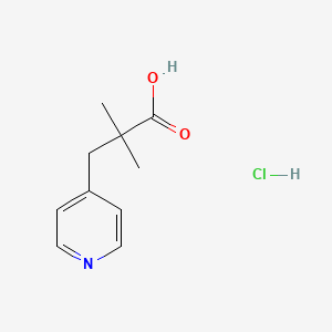 molecular formula C10H14ClNO2 B3008722 2,2-Dimethyl-3-(pyridin-4-yl)propanoic acid hydrochloride CAS No. 2197052-65-4