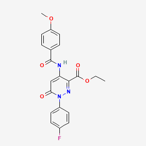 Ethyl 1-(4-fluorophenyl)-4-(4-methoxybenzamido)-6-oxo-1,6-dihydropyridazine-3-carboxylate
