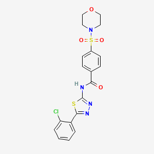 molecular formula C19H17ClN4O4S2 B3008727 N-(5-(2-chlorophenyl)-1,3,4-thiadiazol-2-yl)-4-(morpholinosulfonyl)benzamide CAS No. 330190-62-0
