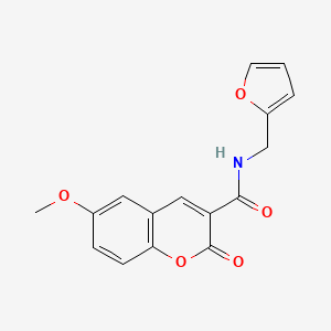 molecular formula C16H13NO5 B3008762 N-[(furan-2-yl)methyl]-6-methoxy-2-oxo-2H-chromene-3-carboxamide CAS No. 317327-13-2