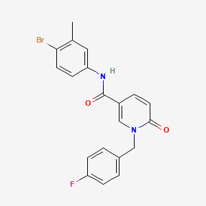 molecular formula C20H16BrFN2O2 B3008788 N-(4-bromo-3-methylphenyl)-1-[(4-fluorophenyl)methyl]-6-oxo-1,6-dihydropyridine-3-carboxamide CAS No. 1004257-38-8