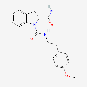 molecular formula C20H23N3O3 B3008797 N1-(4-methoxyphenethyl)-N2-methylindoline-1,2-dicarboxamide CAS No. 1103518-20-2