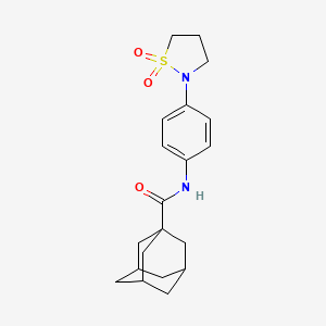 molecular formula C20H26N2O3S B3008866 N-[4-(1,1-dioxo-1,2-thiazolidin-2-yl)phenyl]adamantane-1-carboxamide CAS No. 946342-72-9