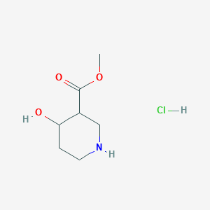 molecular formula C7H14ClNO3 B3008880 Methyl 4-hydroxypiperidine-3-carboxylate hydrochloride CAS No. 2044704-66-5