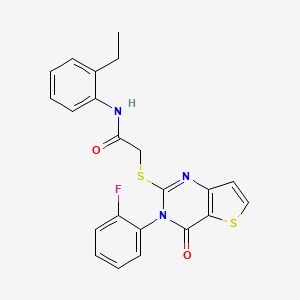 N-(2-ethylphenyl)-2-{[3-(2-fluorophenyl)-4-oxo-3,4-dihydrothieno[3,2-d]pyrimidin-2-yl]sulfanyl}acetamide