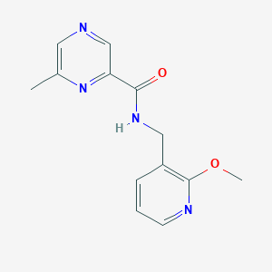 molecular formula C13H14N4O2 B3008906 N-[(2-Methoxypyridin-3-yl)methyl]-6-methylpyrazine-2-carboxamide CAS No. 2415524-15-9