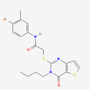 molecular formula C19H20BrN3O2S2 B3008907 N-(4-bromo-3-methylphenyl)-2-({3-butyl-4-oxo-3H,4H-thieno[3,2-d]pyrimidin-2-yl}sulfanyl)acetamide CAS No. 1252819-20-7