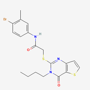 N-(4-bromo-3-methylphenyl)-2-({3-butyl-4-oxo-3H,4H-thieno[3,2-d]pyrimidin-2-yl}sulfanyl)acetamide