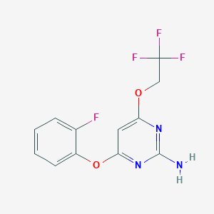 4-(2-Fluorophenoxy)-6-(2,2,2-trifluoroethoxy)pyrimidin-2-amine