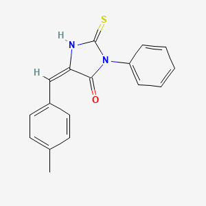 (5E)-2-mercapto-5-(4-methylbenzylidene)-3-phenyl-3,5-dihydro-4H-imidazol-4-one