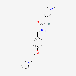 (E)-4-(Dimethylamino)-N-[[4-(2-pyrrolidin-1-ylethoxy)phenyl]methyl]but-2-enamide