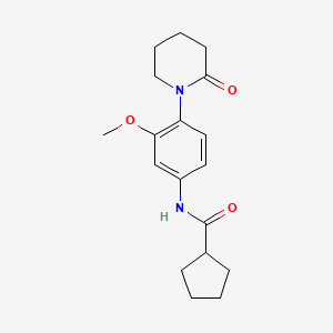 N-(3-methoxy-4-(2-oxopiperidin-1-yl)phenyl)cyclopentanecarboxamide