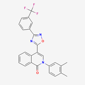 2-(3,4-dimethylphenyl)-4-(3-(3-(trifluoromethyl)phenyl)-1,2,4-oxadiazol-5-yl)isoquinolin-1(2H)-one