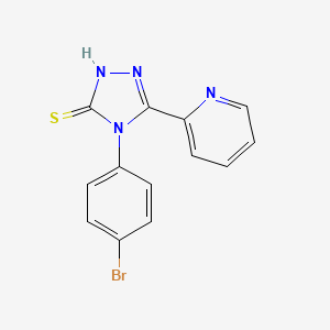 molecular formula C13H9BrN4S B3008930 4-(4-bromophenyl)-5-(pyridin-2-yl)-4H-1,2,4-triazole-3-thiol CAS No. 63279-74-3