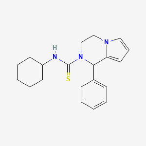 molecular formula C20H25N3S B3008966 N-cyclohexyl-1-phenyl-1H,2H,3H,4H-pyrrolo[1,2-a]pyrazine-2-carbothioamide CAS No. 393823-43-3