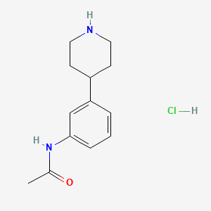 molecular formula C13H19ClN2O B3008974 N-(3-(Piperidin-4-yl)phenyl)acetamide hydrochloride CAS No. 486430-92-6