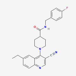 molecular formula C25H25FN4O B3008975 N-[4-(acetylamino)phenyl]-1-thieno[3,2-c]pyridin-4-ylpiperidine-3-carboxamide CAS No. 1226438-55-6