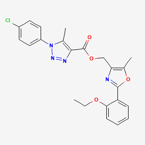 (2-(2-ethoxyphenyl)-5-methyloxazol-4-yl)methyl 1-(4-chlorophenyl)-5-methyl-1H-1,2,3-triazole-4-carboxylate