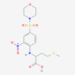 4-Methylsulfanyl-2-[4-(morpholine-4-sulfonyl)-2-nitro-phenylamino]-butyric acid