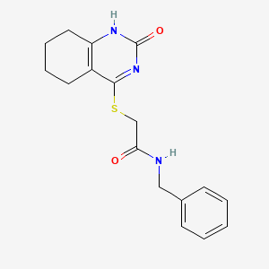 N-benzyl-2-[(2-oxo-5,6,7,8-tetrahydro-1H-quinazolin-4-yl)sulfanyl]acetamide