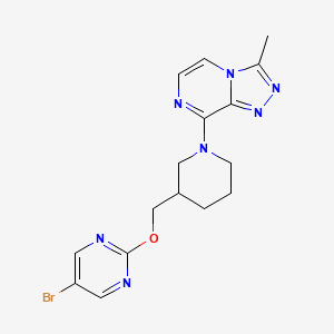 8-[3-[(5-Bromopyrimidin-2-yl)oxymethyl]piperidin-1-yl]-3-methyl-[1,2,4]triazolo[4,3-a]pyrazine