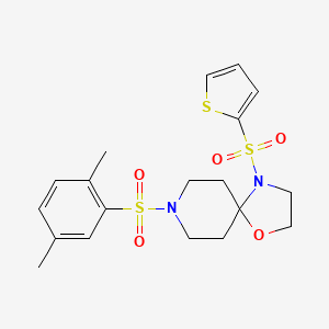 8-((2,5-Dimethylphenyl)sulfonyl)-4-(thiophen-2-ylsulfonyl)-1-oxa-4,8-diazaspiro[4.5]decane