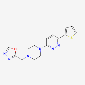 2-[[4-(6-Thiophen-2-ylpyridazin-3-yl)piperazin-1-yl]methyl]-1,3,4-oxadiazole