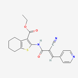 (E)-ethyl 2-(2-cyano-3-(pyridin-4-yl)acrylamido)-4,5,6,7-tetrahydrobenzo[b]thiophene-3-carboxylate